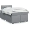 Image de Sommier À Lattes De Lit Avec Matelas Gris Clair 120x200cm Tissu Vidaxl