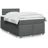 Image de Sommier À Lattes De Lit Avec Matelas Gris Foncé 120x200cm Tissu Vidaxl