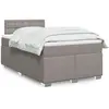 Image de Sommier    Lattes De Lit Avec Matelas Taupe 120x200 Cm Tissu Vidaxl