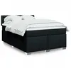 Image de vidaXL Sommier à lattes de lit avec matelas Noir 140x190 cm Tissu 3288192