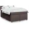 Image de Sommier À Lattes De Lit Avec Matelas Marron Foncé 140x190 Cm Vidaxl