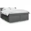 Image de Sommier    Lattes De Lit Avec Matelas Gris Fonc © 180x200cm Tissu Vidaxl