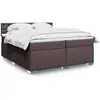 Image de Sommier    Lattes De Lit Avec Matelas Marron Fonc © 200x200 Cm Vidaxl
