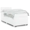 Image de Sommier À Lattes De Lit Avec Matelas Blanc 80x200 Cm Similicuir Vidaxl