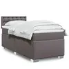 Image de Sommier À Lattes De Lit Avec Matelas Gris 80x200 Cm Similicuir Vidaxl