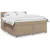 Image de Sommier À Lattes De Lit Avec Matelas Cappuccino 180x200 Cm Vidaxl