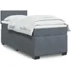 Image de Sommier    Lattes De Lit Et Matelas Gris Fonc © 80x200 Cm Velours Vidaxl
