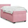 Image de Sommier À Lattes De Lit Et Matelas Rose 80x200 Cm Velours Vidaxl
