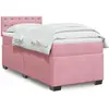 Image de Sommier À Lattes De Lit Et Matelas Rose 80x200 Cm Velours Vidaxl