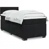 Image de Sommier    Lattes De Lit Avec Matelas Noir 90x200 Cm Velours Vidaxl