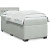 Image de Sommier À Lattes De Lit Et Matelas Gris Clair 90x200 Cm Velours Vidaxl