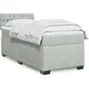 Image de Sommier À Lattes De Lit Et Matelas Gris Clair 100x200cm Velours Vidaxl