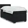 Image de Sommier À Lattes De Lit Avec Matelas Noir 100x200 Cm Velours Vidaxl