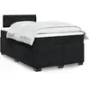 Image de Sommier    Lattes De Lit Avec Matelas Noir 120x190 Cm Velours Vidaxl