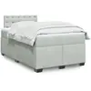Image de Sommier À Lattes De Lit Et Matelas Gris Clair 120x200cm Velours Vidaxl