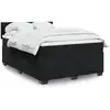 Image de Sommier    Lattes De Lit Avec Matelas Noir 140x190 Cm Velours Vidaxl