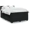 Image de Sommier    Lattes De Lit Avec Matelas Noir 140x190 Cm Velours Vidaxl