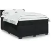 Image de Sommier    Lattes De Lit Avec Matelas Noir 140x190 Cm Velours Vidaxl