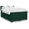 Image de Sommier À Lattes De Lit Et Matelas Vert Foncé 140x200cm Velours Vidaxl