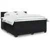 Image de Sommier À Lattes De Lit Avec Matelas Noir 180x200 Cm Velours Vidaxl