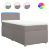 Image de Vidaxl sommier à lattes de lit avec matelas taupe 80x200 cm tissu