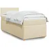 Image de Sommier À Lattes De Lit Et Matelas Crème 90x190 Cm Tissu Vidaxl