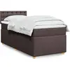 Image de Sommier À Lattes De Lit Avec Matelas Marron Foncé 90x190 Cm Vidaxl