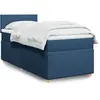 Image de Sommier    Lattes De Lit Avec Matelas Bleu 90x200 Cm Tissu Vidaxl