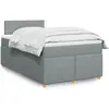 Image de Sommier À Lattes De Lit Avec Matelas Gris Clair 120x200cm Tissu Vidaxl