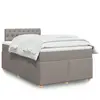 Image de Sommier À Lattes De Lit Avec Matelas Taupe 120x200 Cm Tissu Vidaxl