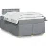 Image de Sommier À Lattes De Lit Avec Matelas Gris Clair 120x200cm Tissu Vidaxl