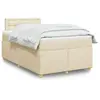 Image de Sommier À Lattes De Lit Avec Matelas Crème 120x200 Cm Tissu Vidaxl