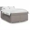 Image de Sommier À Lattes De Lit Avec Matelas Taupe 140x190 Cm Tissu Vidaxl