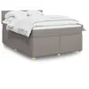 Image de Sommier À Lattes De Lit Avec Matelas Taupe 140x200 Cm Tissu Vidaxl