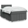 Image de Sommier    Lattes De Lit Avec Matelas Gris Fonc © 120x200cm Tissu Vidaxl