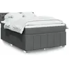 Image de Sommier    Lattes De Lit Avec Matelas Gris Fonc © 140x200cm Tissu Vidaxl