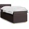 Image de Sommier À Lattes De Lit Avec Matelas Marron Foncé 80x200 Cm Vidaxl