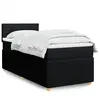 Image de Sommier À Lattes De Lit Avec Matelas Noir 90x190 Cm Tissu Vidaxl