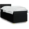 Image de Sommier À Lattes De Lit Avec Matelas Noir 90x190 Cm Tissu Vidaxl