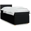 Image de Sommier À Lattes De Lit Avec Matelas Noir 90x200 Cm Tissu Vidaxl