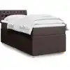 Image de Sommier À Lattes De Lit Avec Matelas Marron Foncé 90x200 Cm Vidaxl