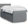 Image de Sommier    Lattes De Lit Avec Matelas Gris Clair 90x200 Cm Tissu Vidaxl