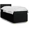 Image de Sommier À Lattes De Lit Avec Matelas Noir 90x200 Cm Tissu Vidaxl