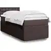 Image de Sommier À Lattes De Lit Avec Matelas Marron Foncé 90x200 Cm Vidaxl