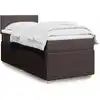 Image de Sommier À Lattes De Lit Avec Matelas Marron Foncé 100x200 Cm Vidaxl