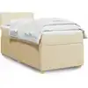 Image de Sommier À Lattes De Lit Avec Matelas Crème 100x200 Cm Tissu Vidaxl