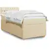 Image de Sommier À Lattes De Lit Avec Matelas Crème 100x200 Cm Tissu Vidaxl
