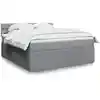 Image de Sommier À Lattes De Lit Avec Matelas Gris Clair 180x200cm Tissu Vidaxl
