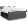 Image de Sommier    Lattes De Lit Avec Matelas Gris Fonc © 200x200cm Tissu Vidaxl