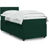 Image de Sommier À Lattes De Lit Et Matelas Vert Foncé 80x200 Cm Velours Vidaxl